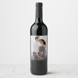 Together is my Favorite Place Photo Engagement Wine Label