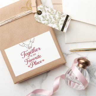 Together Is My Favorite Place Romantic Love Sticke Rectangular Sticker