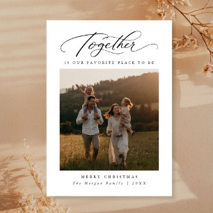 Together is Our Favorite Place Christmas Photo Holiday Card