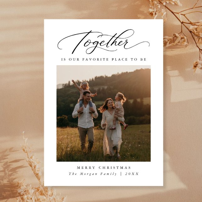 Together is Our Favourite Place Christmas Photo Holiday Card (Creator Uploaded)
