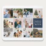 Together Is Our Favourite Place Photo Collage Mouse Pad<br><div class="desc">A mouse pad with 11 square photo collage and 1 square on the left with the quote “Together is our favourite place to be” is a great way to add a personal touch to your workspace. The collage design allows you to showcase your favourite memories and the quote adds a...</div>
