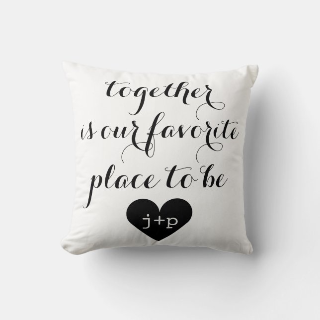 Together is our Favourite Place to Be Pillow (Front)