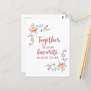 Together is our favourite place to be  postcard