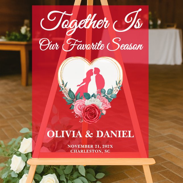  Together is Our Favourite Season | Autumn Wedding Acrylic Sign (Creator Uploaded)
