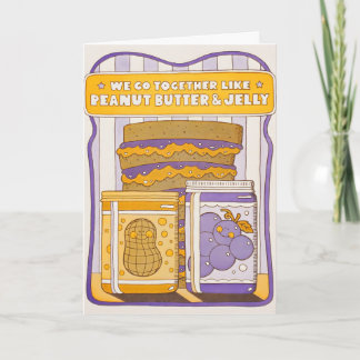 Together Like Peanut Butter & Jelly Letterpress Card