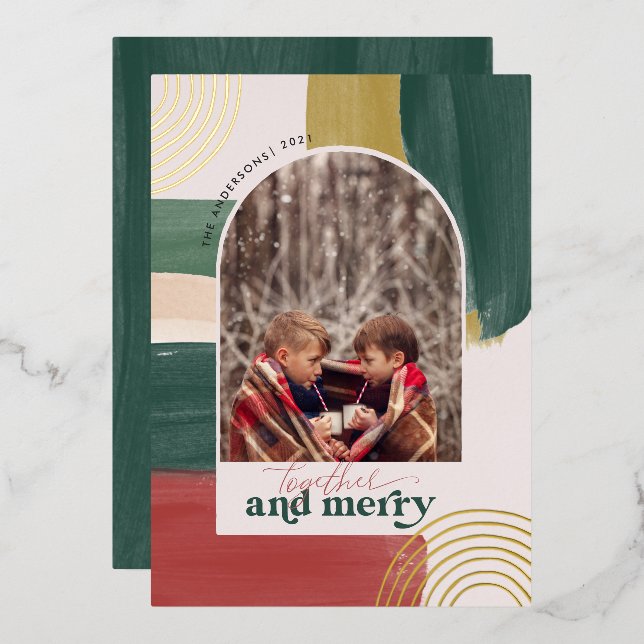 Together & Merry | Photo Arch Modern Christmas  (Front/Back)