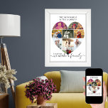 Together Personalised Heart Shaped 9 Photo Collage Poster<br><div class="desc">Create your own personalised poster with 9 of your favourite photos and your family name(s). The photo template is set up to create a photo collage in the shape of a love heart, displaying your pictures in a mix of portrait and landscape formats. Upload your photos working in rows, from...</div>