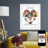 Together Personalised Heart Shaped 9 Photo Collage