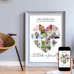 Together Personalised Love Heart 11 Photo Collage Poster<br><div class="desc">Create your own personalised poster with 11 of your favourite photos and your family name(s). The photo template is set up to create a photo collage in the shape of a love heart, displaying your pictures in a mix of square, portrait and landscape formats. Upload your photos working in rows,...</div>