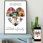 Together Personalised Love Heart 9 Photo Collage Poster<br><div class="desc">Create your own personalised poster with 9 of your favourite photos and your family name(s). The photo template is set up to create a photo collage in the shape of a love heart, displaying your pictures in a mix of portrait and landscape formats. Upload your photos working in rows, from...</div>