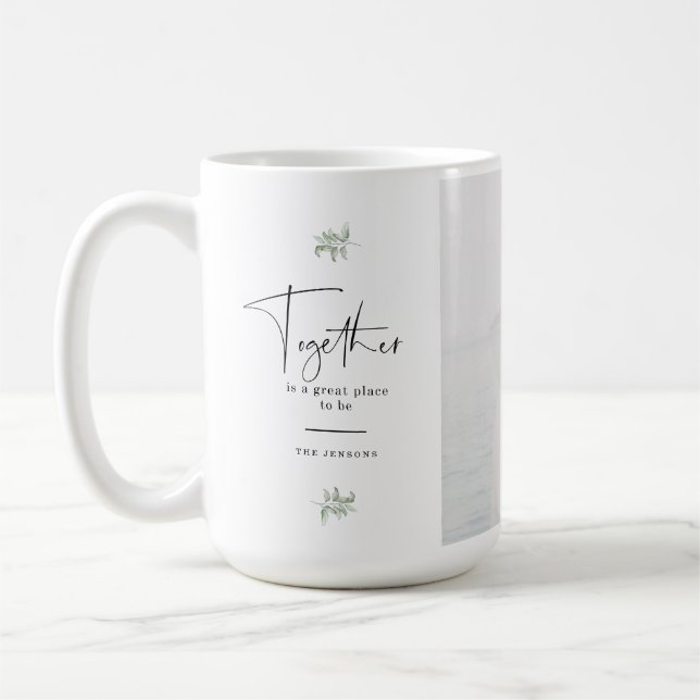 Together Quote Family Photo Coffee Mug (Left)