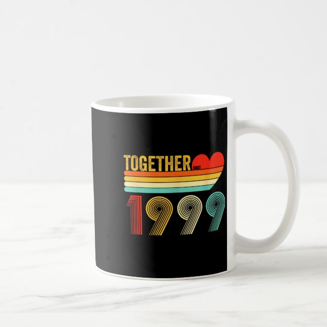 Together Since 1999 Shirt Retro Couple Anniversary Coffee Mug (Right)