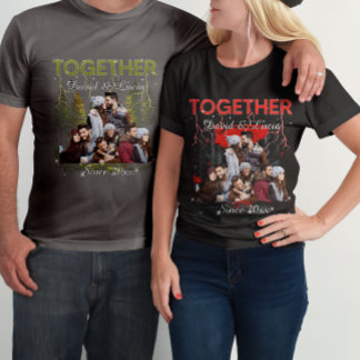 Together Since Bootleg Retro Style Custom Photo  T-Shirt