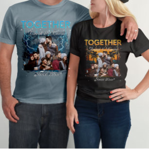 Together Since Bootleg Retro Style Custom Photo  T-Shirt