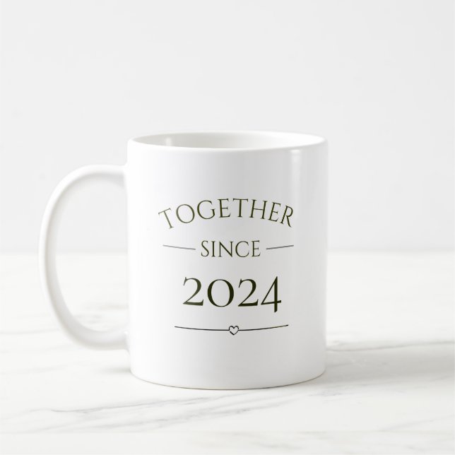 Together Since Personalised Year  Coffee Mug (Left)