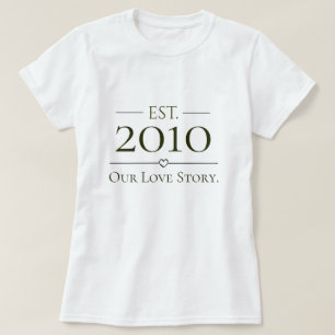 Together Since Personalised Year Our Love Story T-Shirt