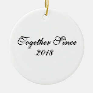 Together Since Year Personalised Couple Design Ceramic Ornament