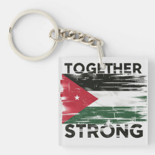 Together Strong Support Palestine Key Ring