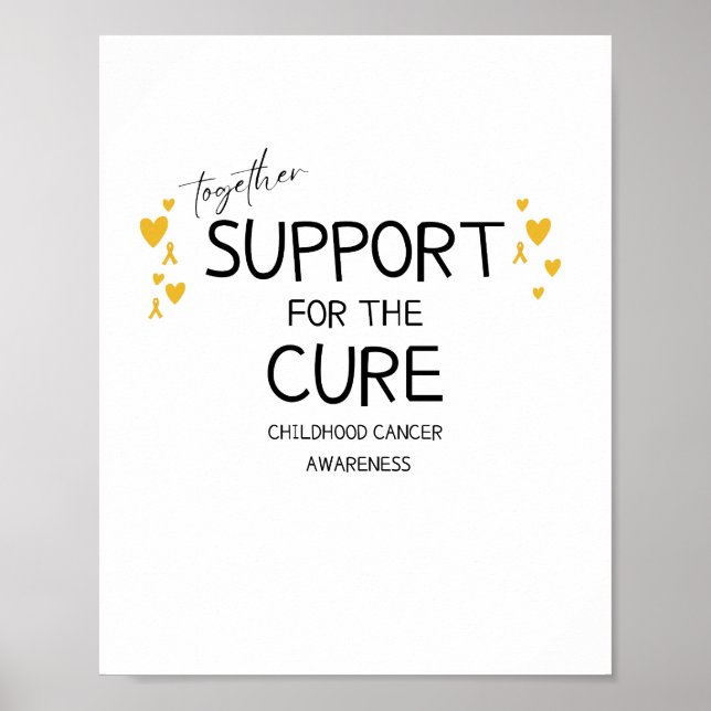 together.support.cure. cancer Poster & Prints (Front)