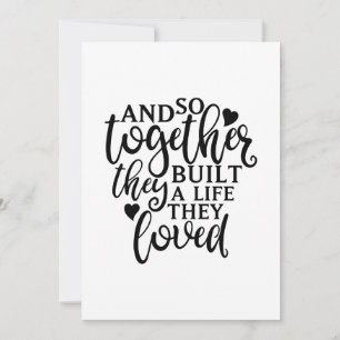 Together They Built A Life Family Reunion Ideas Thank You Card