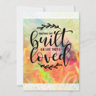 Together They Built a Life They Loved Greeting Car Holiday Card