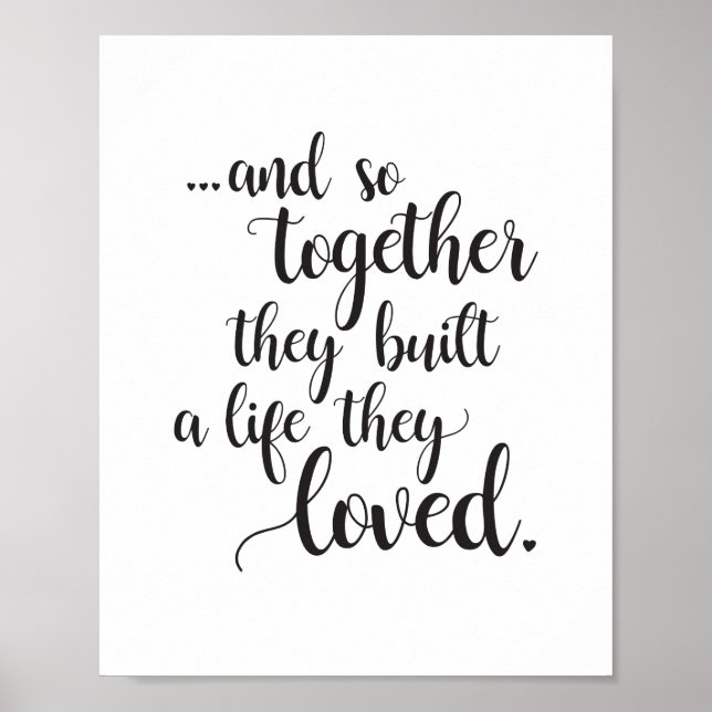 Together They Built a Life wall art - black (Front)