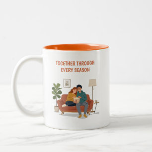 Together Through Every Season Romantic Couple Mug