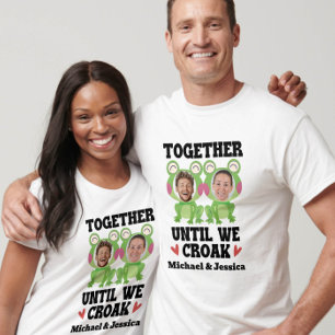 Together Until We Croak Frog Custom Names & Faces T-Shirt