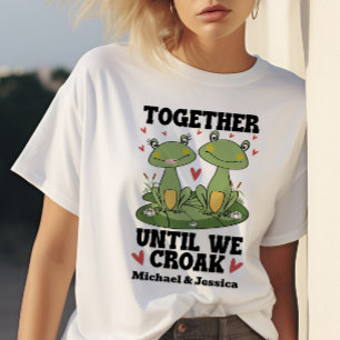 Together Until We Croak Funny Frog Couple Custom T-Shirt