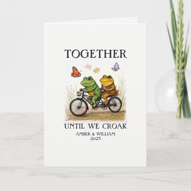 Together Until We Croak Personalised Holiday Card (Front)