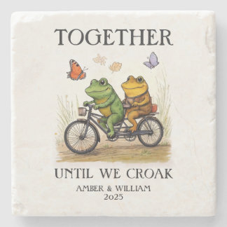 Together Until We Croak Personalised Stone Coaster