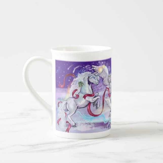 Together we are One Unicorn Bone China Mug (Left)