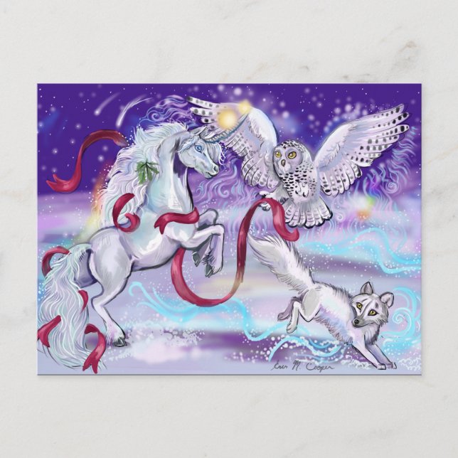 Together we are one Unicorn Postcard (Front)