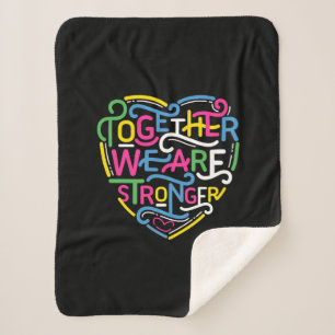 Together We Are Stronger Sherpa Blanket