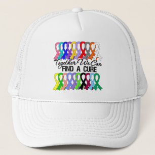 Together We Can Find a Cure Cancer Ribbons Trucker Hat