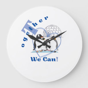 Together We Can   Motivational quote  Large Clock