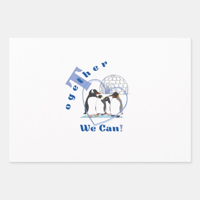 Together We Can | Motivational quote  Wrapping Paper Sheet (Front)