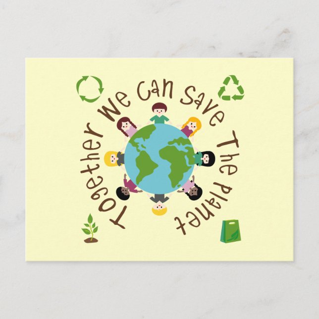 Together We Can Save the Planet Postcard (Front)
