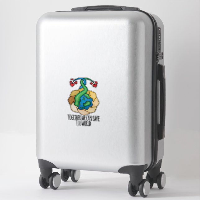 Together We Can Save The World Sticker (Suitcase)