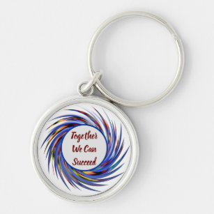 Together We Can Succeed Spiral Employee Motivation Key Ring