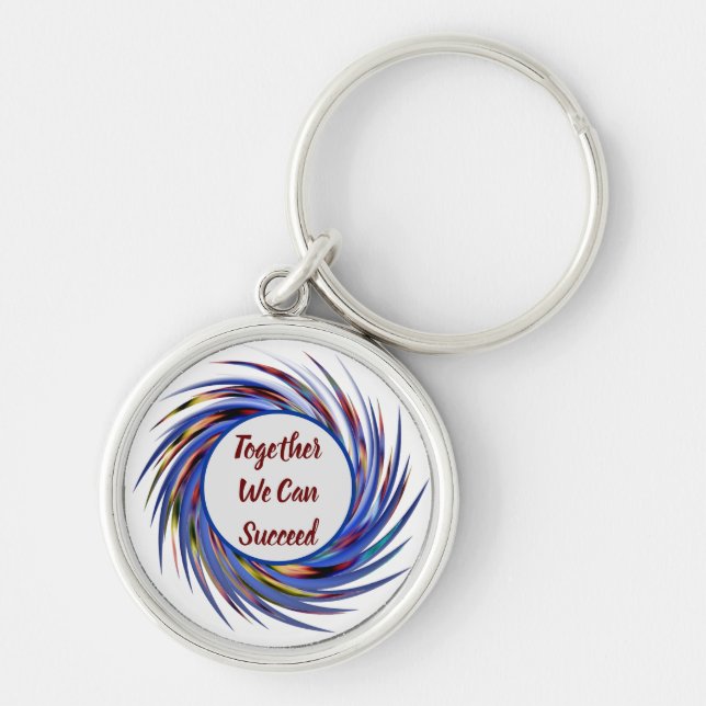 Together We Can Succeed Spiral Employee Motivation Key Ring (Front)
