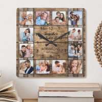 Together We Have It All Family Photo Wooden Barrel