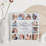 Together We Have It All Quote Family Photo White Square Wall Clock<br><div class="desc">Easily create your own personalised white wooden plank farmhouse style wall clock with your custom photos. The design also features a beautiful handwritten script quote: "Together we have it all". For best results,  crop the images to square - with the focus point in the centre - before uploading.</div>