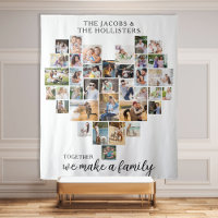Together we make a Family Heart Photo Collage