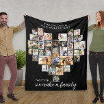 Together we make a Family Heart Shaped Collage Fleece Blanket<br><div class="desc">Create your own personalised blanket with 36 of your favourite photos and your family name(s). The photo template is set up to create a photo collage in the shape of a love heart, displaying your pictures in a mix of portrait, landscape and square instragram formats. The design has an off...</div>
