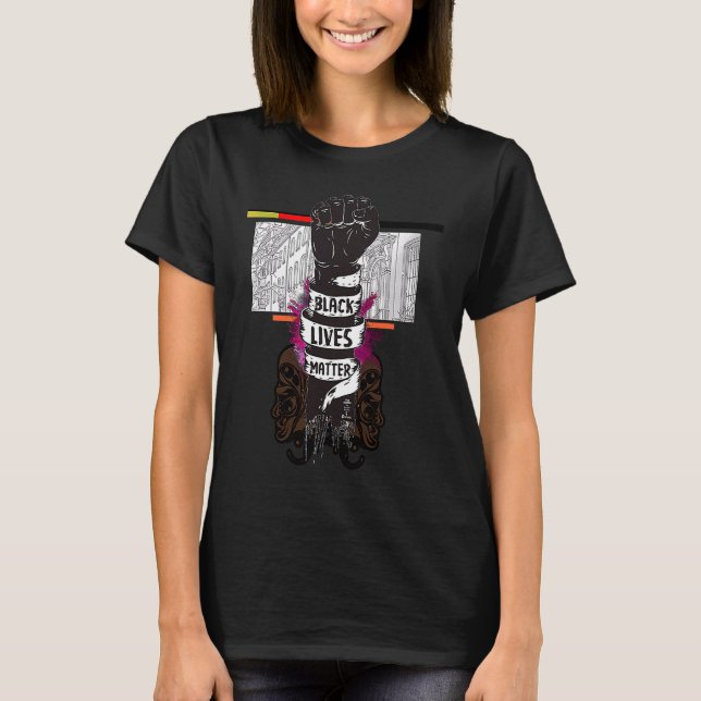 Together We Rise  Black Lives Matte T-Shirt (Front)