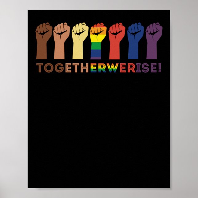 Together We Rise Equality Social Justice Poster (Front)