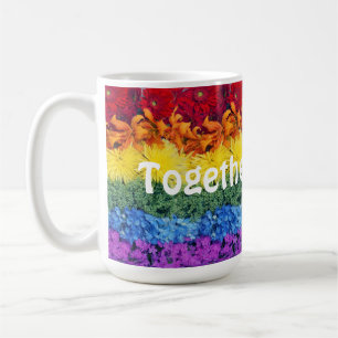 Together We Rise-Pride Flowers Coffee Mug