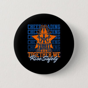 Together We Rise Safely - Cheerleading Safety Awar 6 Cm Round Badge