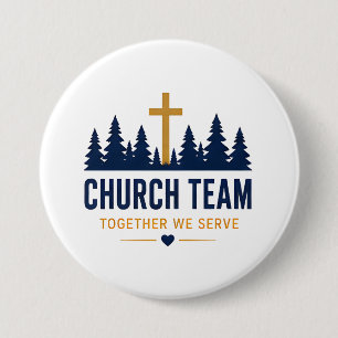 Together We Serve Church Volunteer Team 7.5 Cm Round Badge